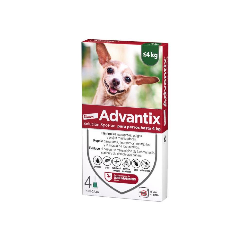 COPEMA PIPETA ADVANTIX PERRO HASTA 4 KG (4 x 0,4 ML)