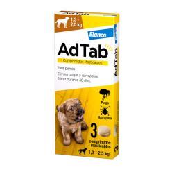 ADTAB DOG MASTICABLE  1,3-2,5KG    3-COMPRIMIDOS