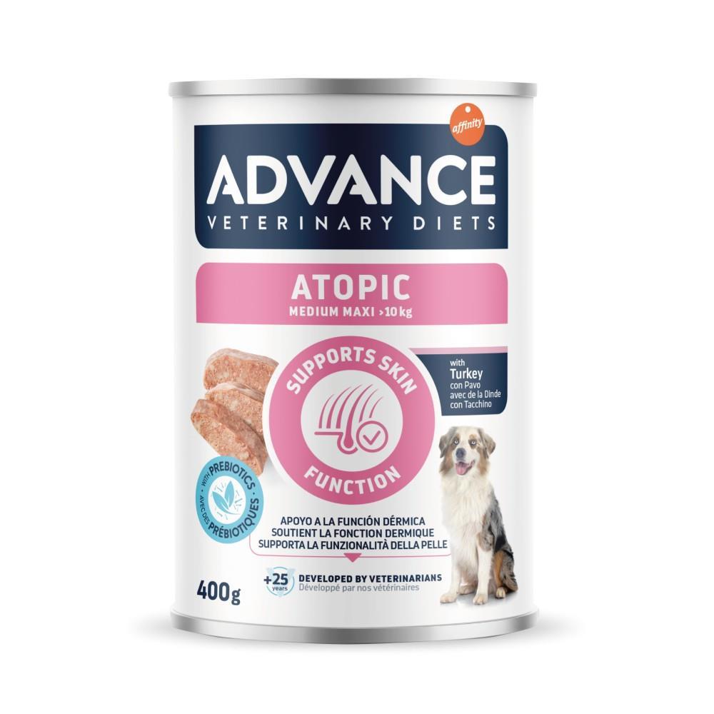 ADV. VET. DIETS DOG LATA MEDIUM MAXI ATOPIC PAVO 400GR