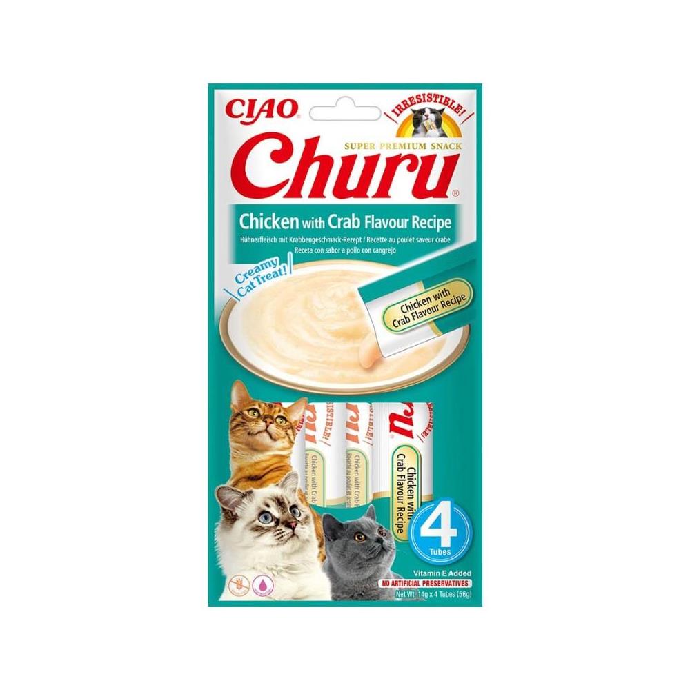 CHURU CAT RECETA DE POLLO CON CANGREJO 4X14GR