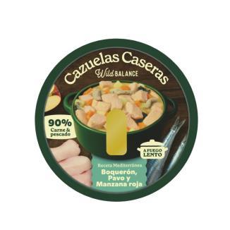 CAZUELA CASERA DE BOQUERÓN,PAVO Y MANZANA