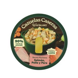 CAZUELA CASERA DE SALMON, POLLO Y PERA