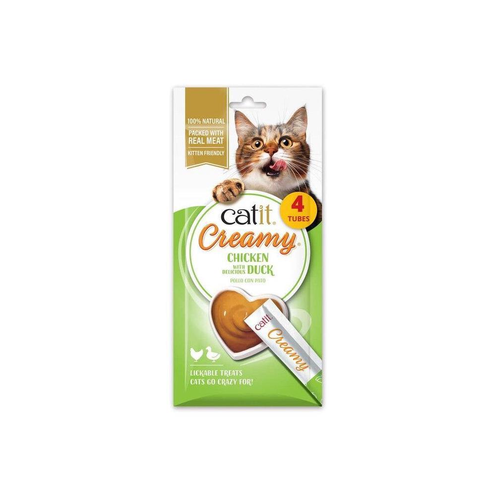 CATIT CREAMY POLLO Y PATO 4X10G