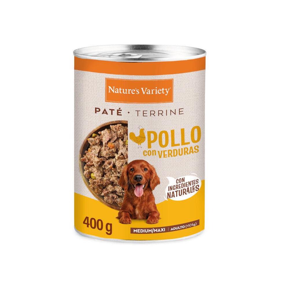 NATURE´S VARIETY DOG MED/MAXI  PATE POLLO CON VERDURAS 400GR