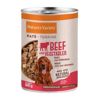 NATURE´S VARIETY DOG MED/MAXY PATE BUEY CON VERDURA 400GR