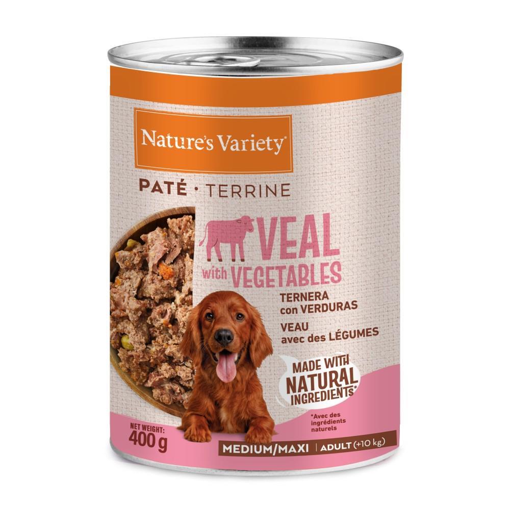 NATURE´S VARIETY DOG MED/MAXY PATE TERNERA Y VERDURAS 400GR