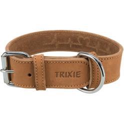 TRIXIE COLLAR CUERO RUSTIC HEAR L MARRON