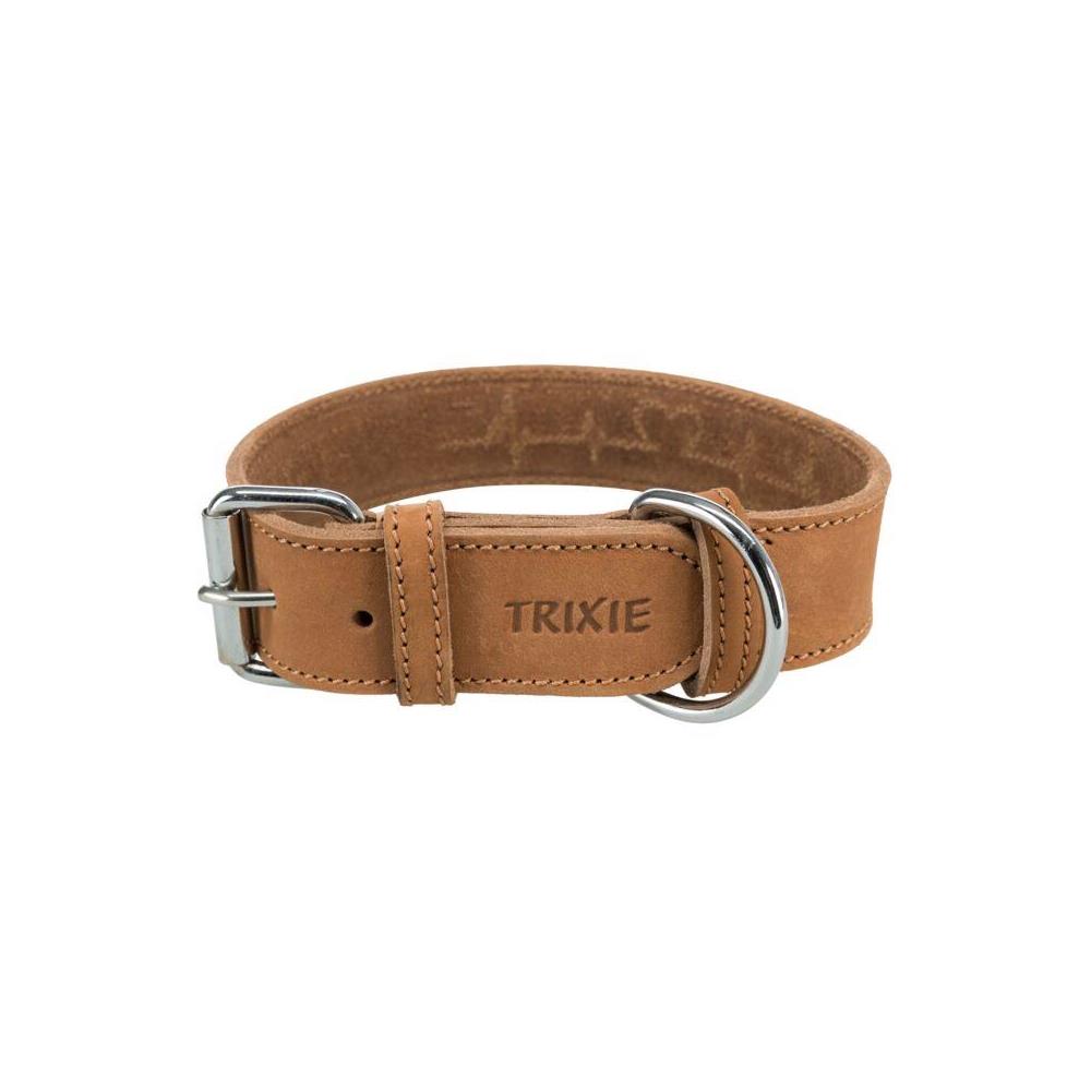 TRIXIE COLLAR CUERO RUSTIC HEAR L MARRON