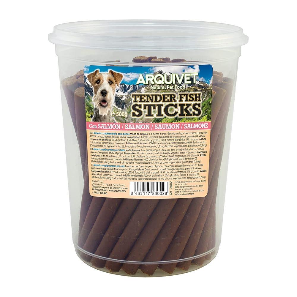 ARQUIVET TENDER MEAT STICKS SALMON 500GR