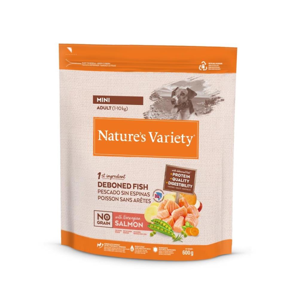 NATURE´S VARIETY ORG. MINI SALMON 600 GR