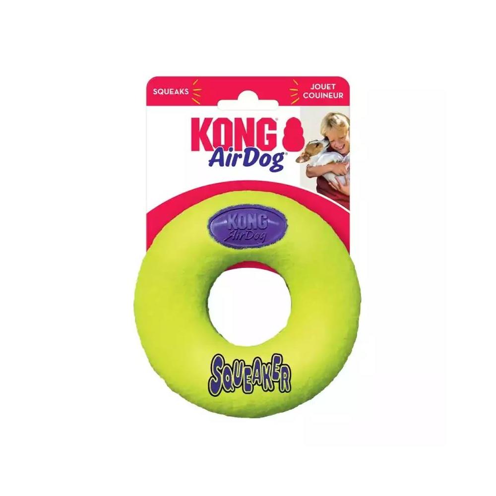 KONG AIRDOG SQUEAKER DONUT -M 11.5 X 3 CM