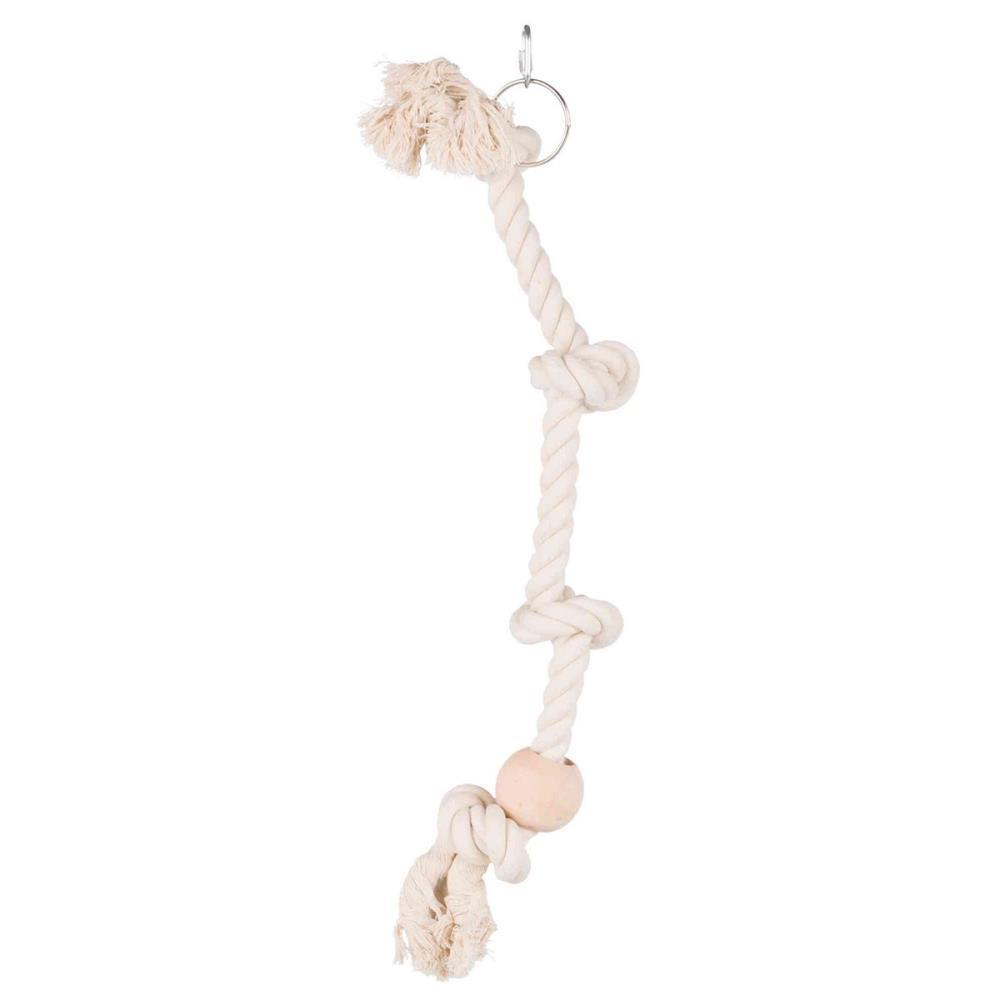 CUERDA DE ESCALADA CON BOLA DE MADERA Y NUDOS 60CM
