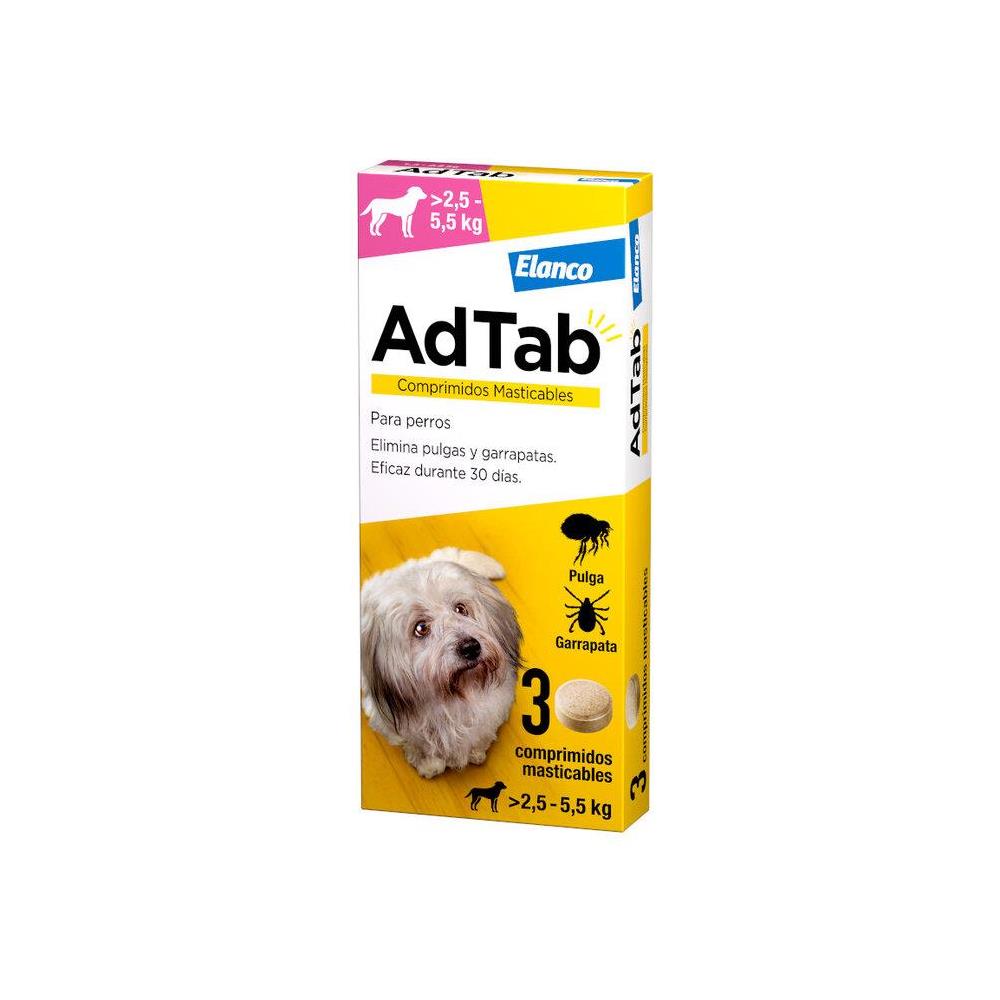 ADTAB  DOG MASTICABLE DE 2,5 - 5,5KG     3-COMPRIMIDOS