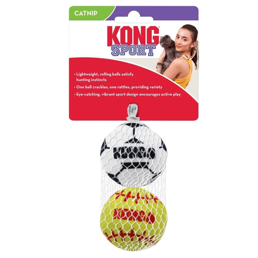 KONG CAT SPORT BALL2-PK ABSORTED