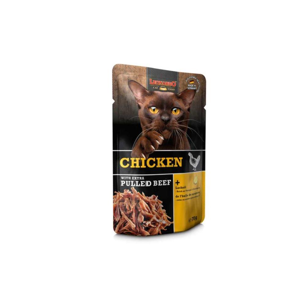 LEONARDO POLLO WITH PULLED BEEF 70GRS