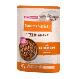 NATURE´S VARIETY BOCADITOS EN SALSA KITTEN CHICKEN 70GR