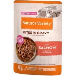 NATURE´S VARIETY BOCADITOS EN SALSA KITTEN  SALMON 70GR
