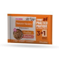NATURE´S VARIETY KITTEN BOCADITOS EN SALSA MULTIPACK 4X70GR