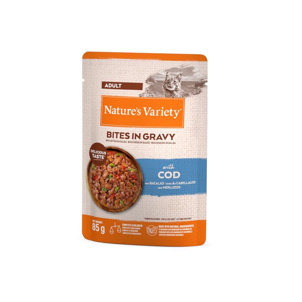 NATURE´S VARIETY BOCADITOS EN SALSA ADULT COD 85GR