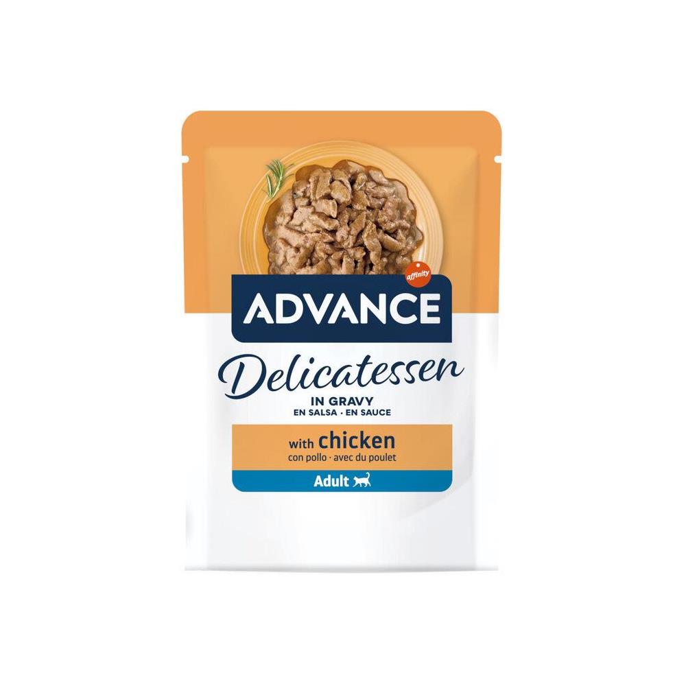 ADVANCE CAT ADULT WET DELICATESSEN IN GRAVY CHICKEN 85G