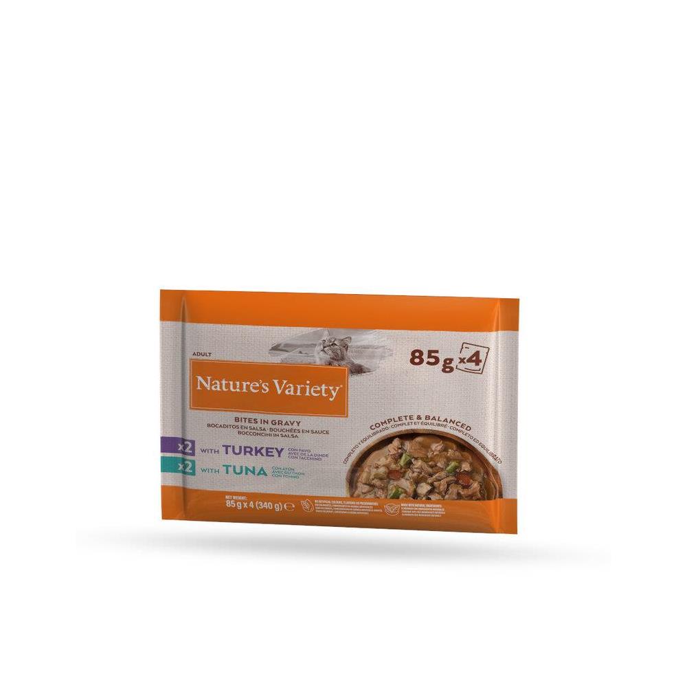 NATURE´S VARIETY MULTIPACK PAVO Y ATUN 85GR X 4UN