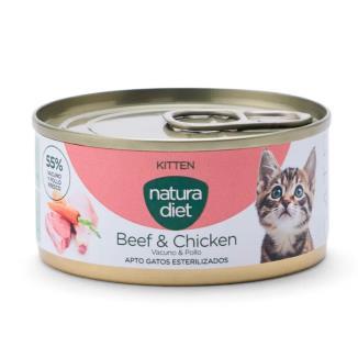 NATURA DIET CAT PATE KITTEN BEEF & CHICKEN 85G