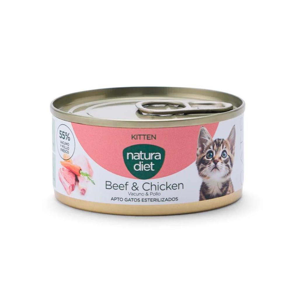 NATURA DIET CAT PATE KITTEN BEEF & CHICKEN 85G