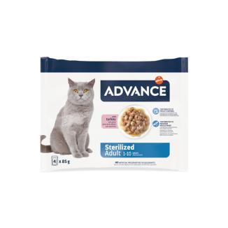 ADVANCE  CAT ADULT STERILIZED TURKEY 4 X 85GR