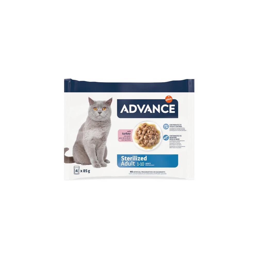 ADVANCE  CAT ADULT STERILIZED TURKEY 4 X 85GR