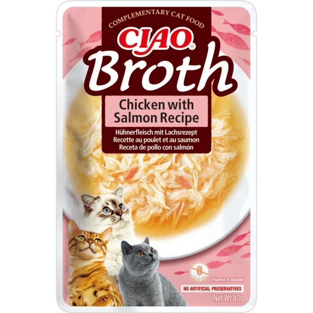 CIAO BROTH CHICKEN WITH SALMON RECIPE 40G