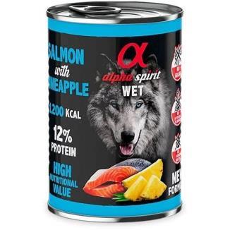 ALPHA SPIRIT CANINE SALMON CON PIÑA LATA 400GR