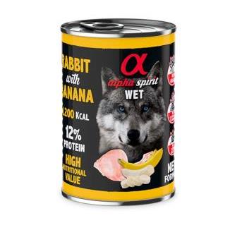 ALPHA SPIRIT CANINE CONEJO CON PLATANO LATA 400GR