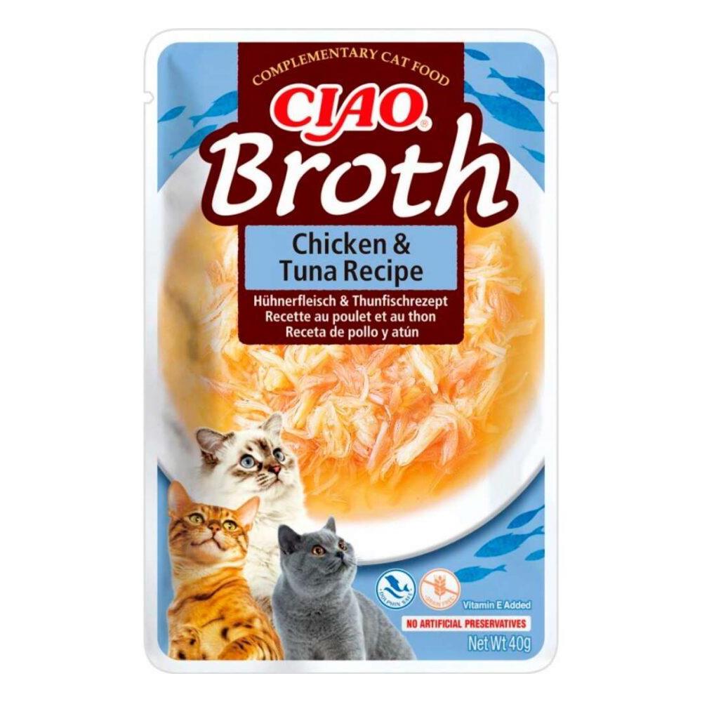 CIAO BROTH  RECETA POLLO & ATÚN 40GR