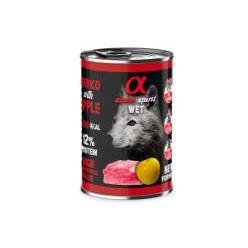 ALPHA SPIRIT CANINE CERDO C/MANZANA AMAR. LATA 6X400GR