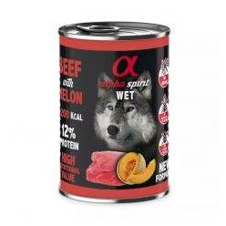 ALPHA SPIRIT CANINE TERNERA CON MELON LATA 400GR