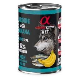 ALPHA SPIRIT CANINE SARDINA CON PLATANO LATA  400GR