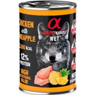 ALPHA SPIRIT CANINE POLLO CON PIÑA LATA 400GR