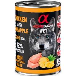 ALPHA SPIRIT CANINE POLLO CON PIÑA LATA 400GR