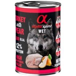ALPHA SPIRIT CANINE PAVO CON PERA LATA 400GR