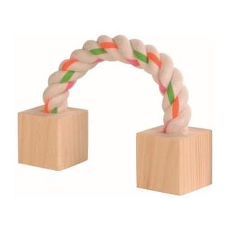 2 CUBOS DE MADERA CON CUERDA