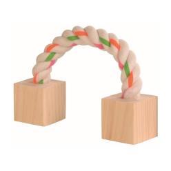 2 CUBOS DE MADERA CON CUERDA