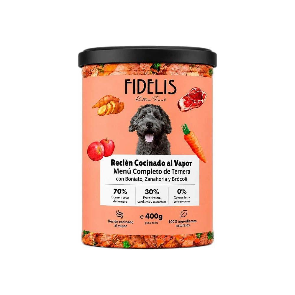 FIDELIS TERNERA CON BONIATO,MANZANA Y BROCOLI 400GRS