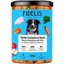 FIDELIS PAVO CON BONIATO,ESPINACAS Y MANZANA 400GRS
