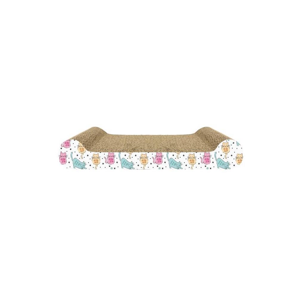 NAYECO ECOLINE RASCADOR CARTON JOYFUL CAT CON CATNIP 45X23X7CM